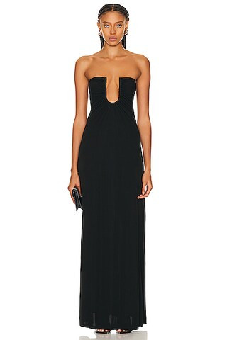 Arced Palm Strapless Dress | FWRD 