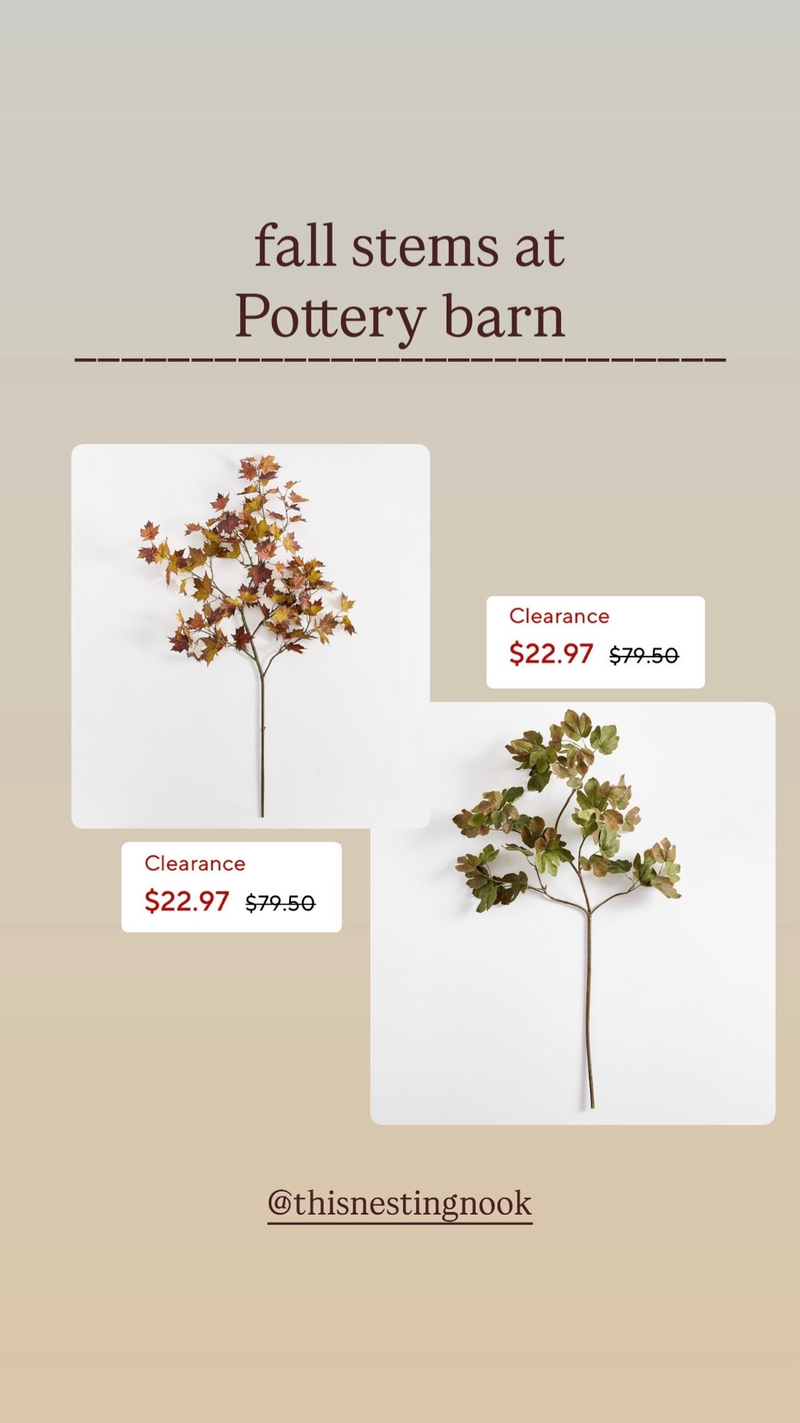 Fall stems on clearance at pottery barn! @Pottery Barn #pottery barn #fall stems #home decor

#LTKSeasonal #LTKActive #LTKHome