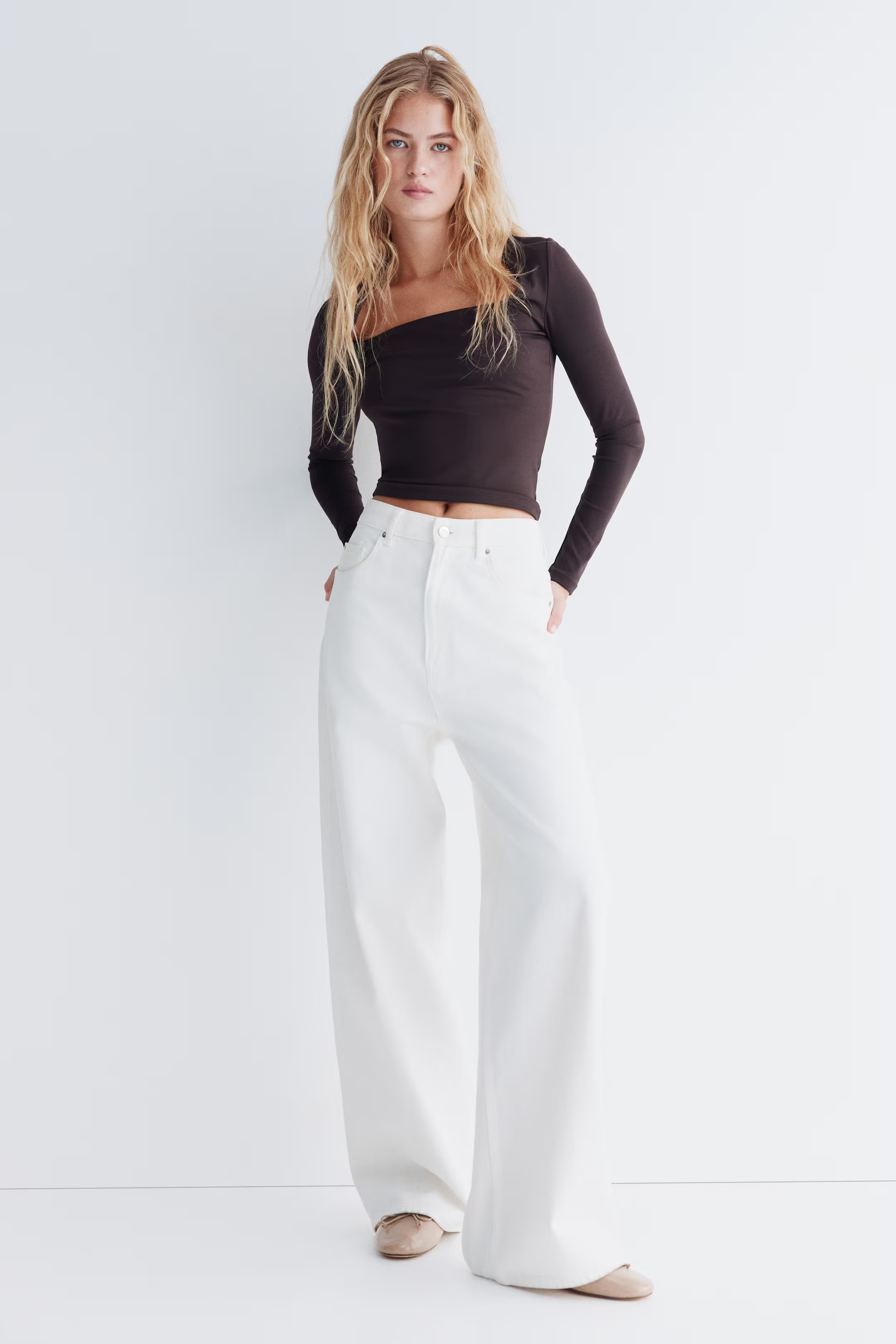 Long-sleeved microfibre top | H&M (UK, MY, IN, SG, PH, TW, HK)