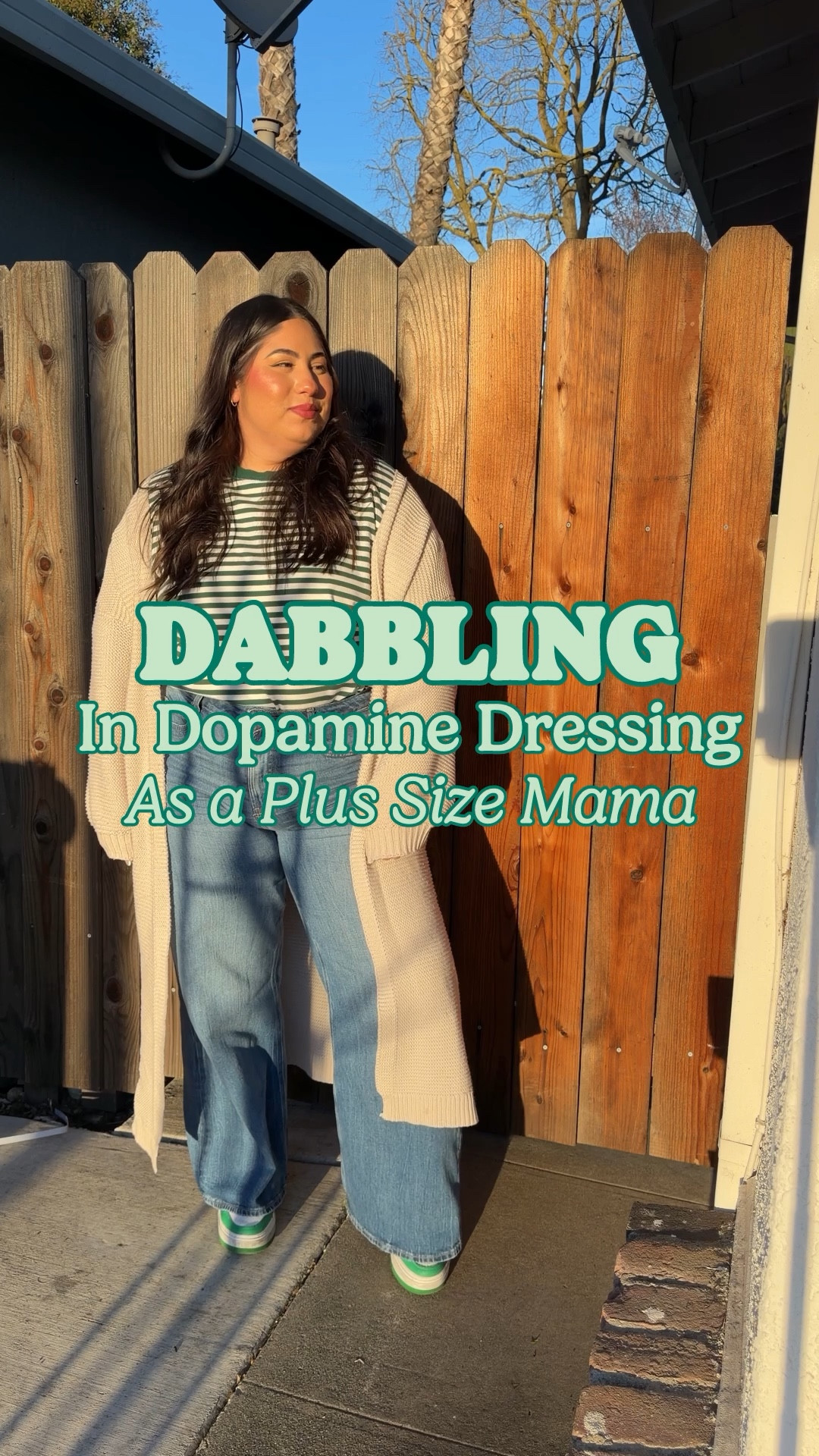 Part 2: Dabbling in Dopamine Dressing as a Plus Size Mama 💫 this was more of a simple outfit but I still really loved the top and shoes. I’ve had this shirt for a while but never wore it and idk why! @Old Navy @Nike #dopaminedressing #dopamineoutfit #plussizemama #momlife 

#LTKPlusSize #LTKootd #LTKmomlife