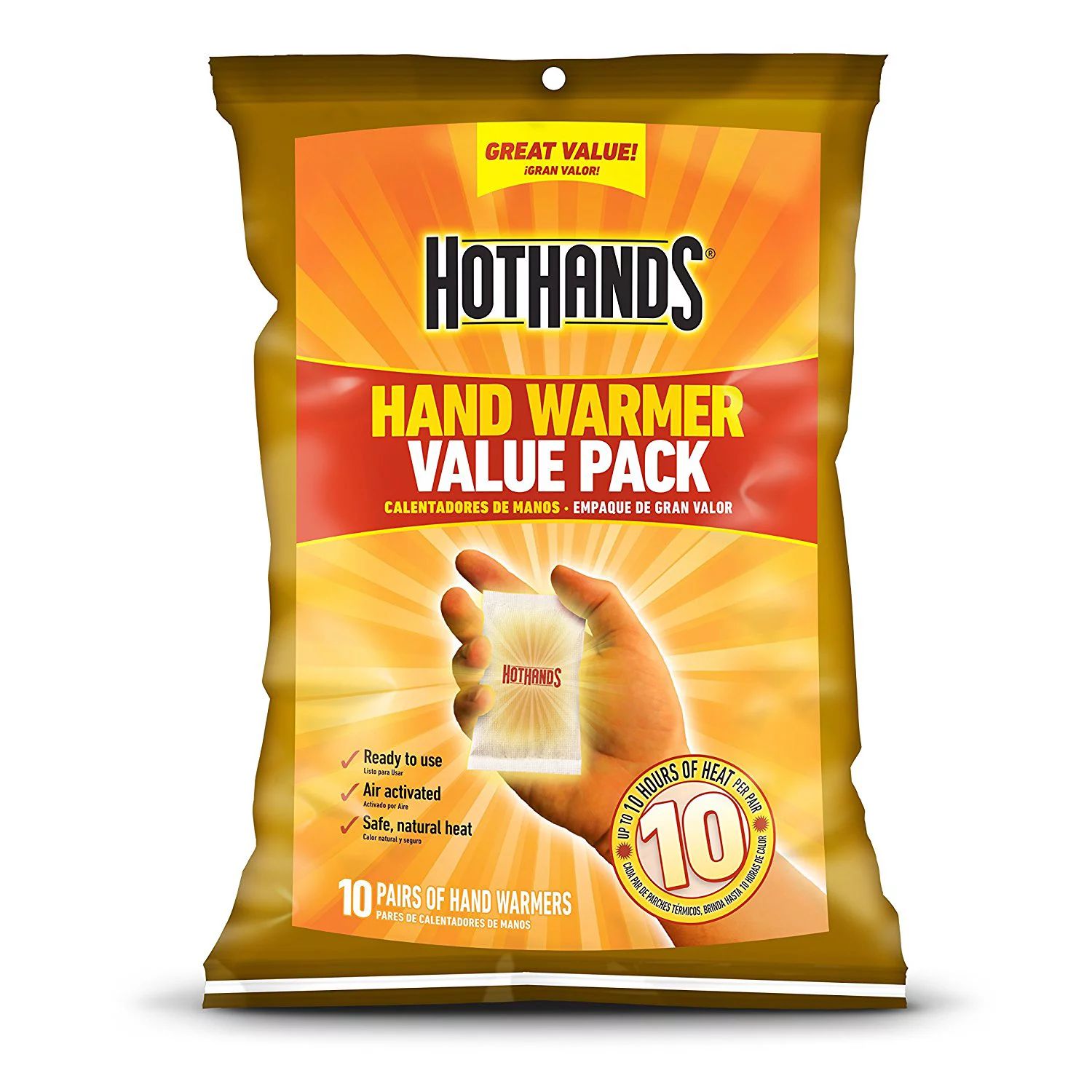 HotHands 10 Hour Hand Warmer | 10 Pair Pack - Walmart.com | Walmart (US)