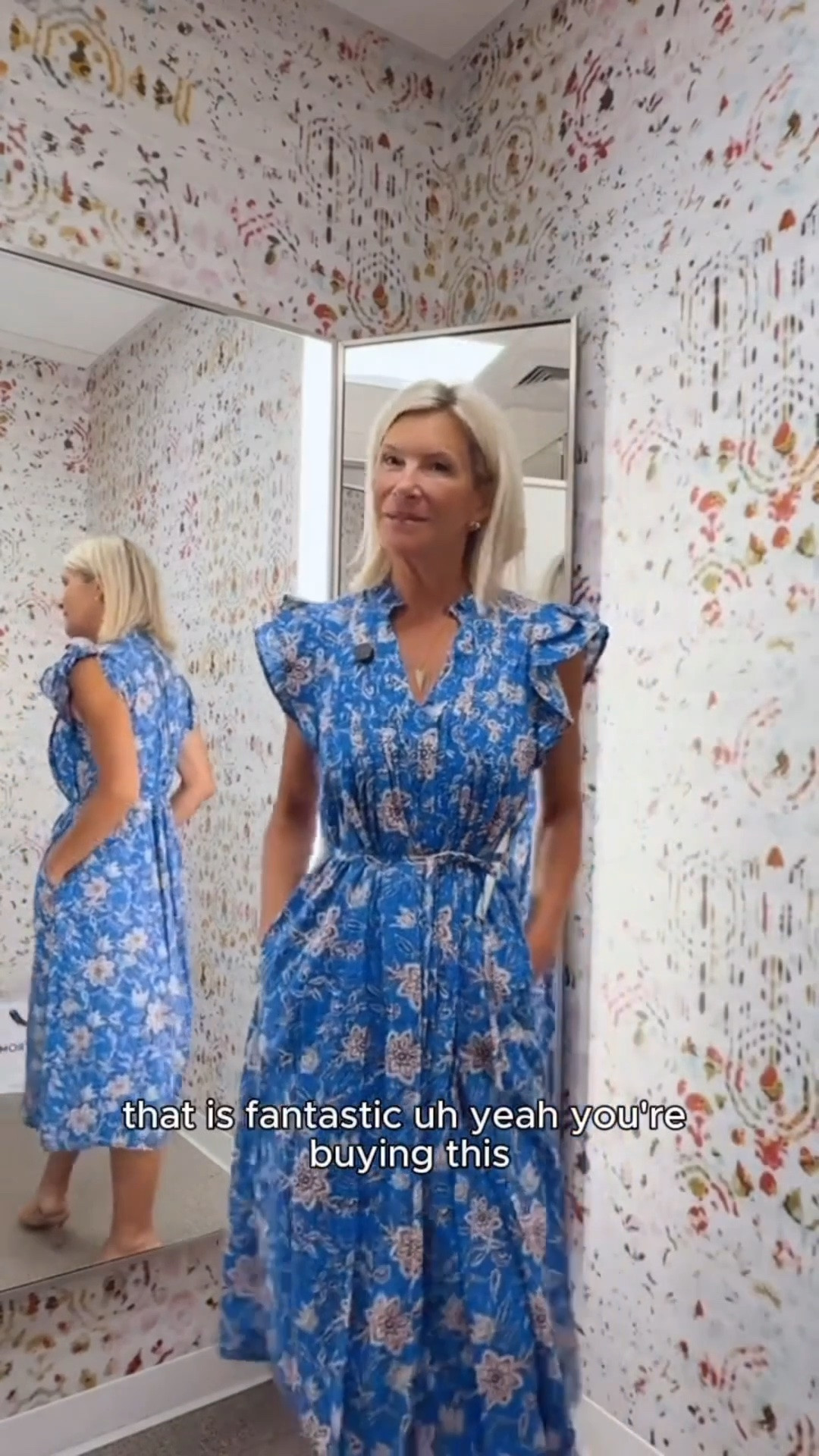 I couldn’t believe this beautiful blue floral midi dress is only $72! The flattering waist, feminine ruffle sleeves, and easy fit make it perfect for weddings, brunch, vacations, or dressing up your everyday style.

👩‍💻 LTK PRO TIPS
❤️ Heart = Support my posts ;-)
🔖 Save = Get sale & restock alerts for the things you love!
📋 Lists = Keep favorites organized (List ideas: Christmas, Birthdays, and Vacations!)
📲 Share = Send lists and products to a friend (or your daughters like me).
💬 Comment = Ask me anything, and I’ll answer. ;-)

#LTKootd #LTKOver40 #LTKSaleAlert
