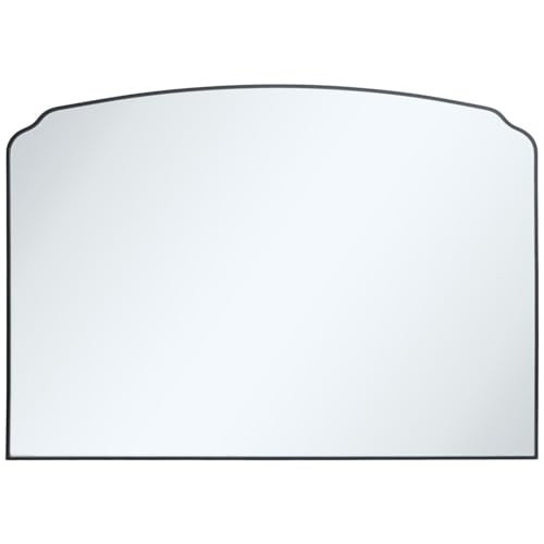 Hobby Lobby Modern Metal Mantel Framed Mirror, Black, 30 x 42 inches, Crowned Top, Wall Mount | Amazon (US)
