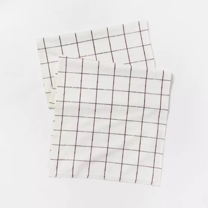 90" x 20" Cotton Windowpane Table Runner - Threshold™ designed with Studio McGee | Target