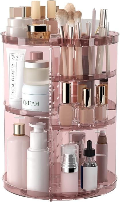 Rotating Makeup Organizer, DIY 8 Adjustable Layers 360 Spinning Skincare Organizers, Makeup Stora... | Amazon (US)