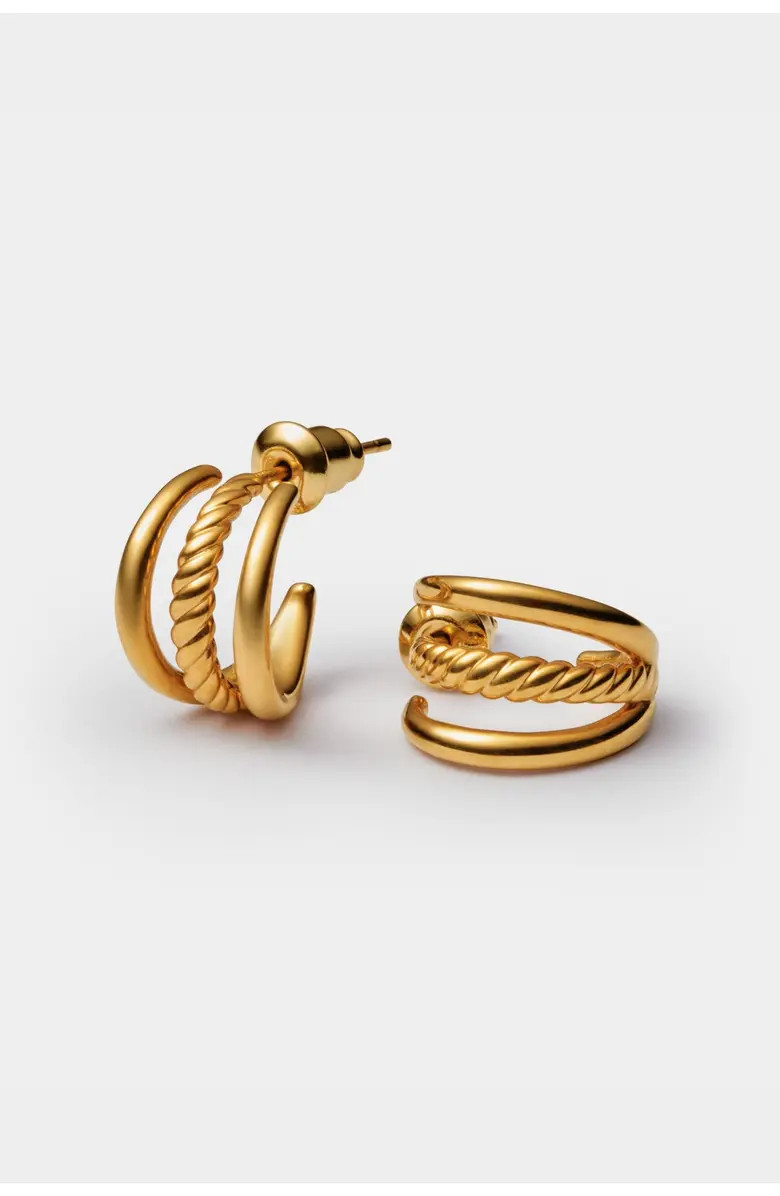 Laia Waterproof Gold Illusion Hoop Earrings | Nordstrom