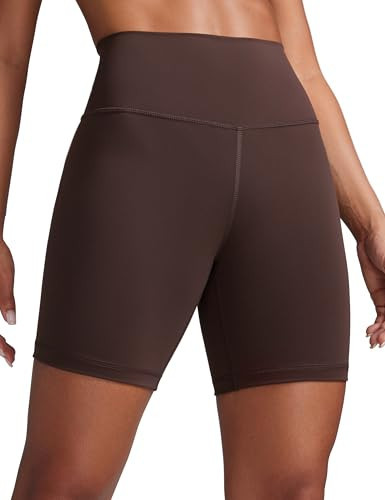 CRZ YOGA Butterbreeze Biker Shorts 6'' Hot Fudge Brown Small | Amazon (US)