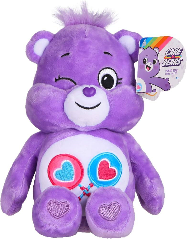 Care Bears Share Bear Bean Plush, 9 inches , Purple | Amazon (US)