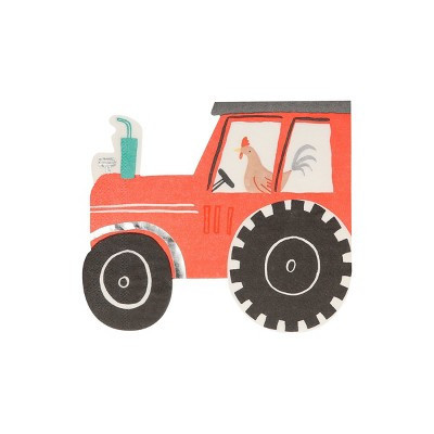 Meri Meri On The Farm Tractor Napkins (Pack of 16) | Target