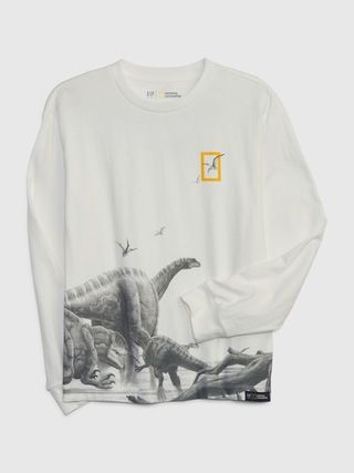 Kids 100% Organic Cotton National Geographic Dinosaur Graphic T-Shirt | Gap (US)