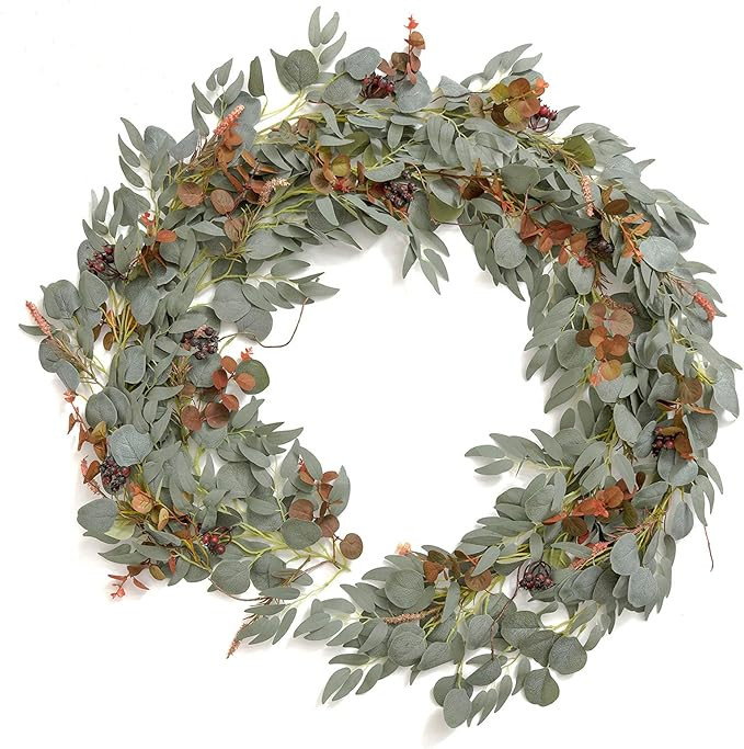 Amazon.com: Ling's moment 6ft Artificial Eucalyptus Garland with Filler Flower for DIY Wedding Ar... | Amazon (US)