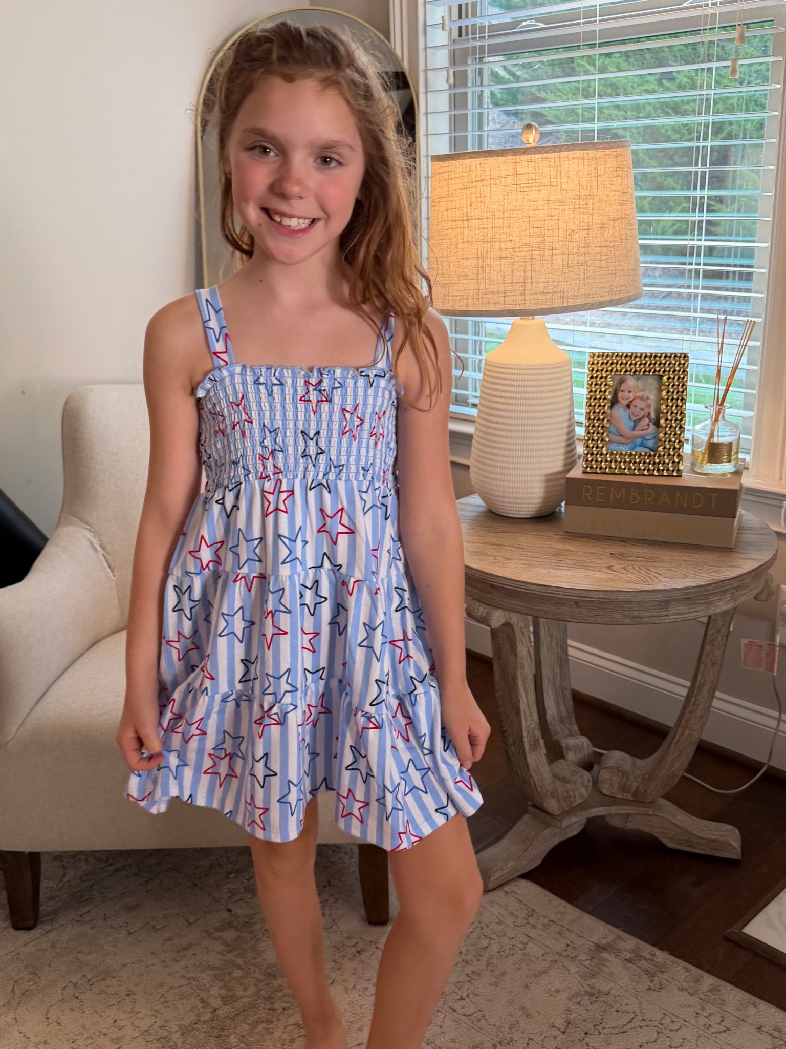 Perfect Memorial Day and 4th of July dress for girls  

#LTKKids #LTKSeasonal
