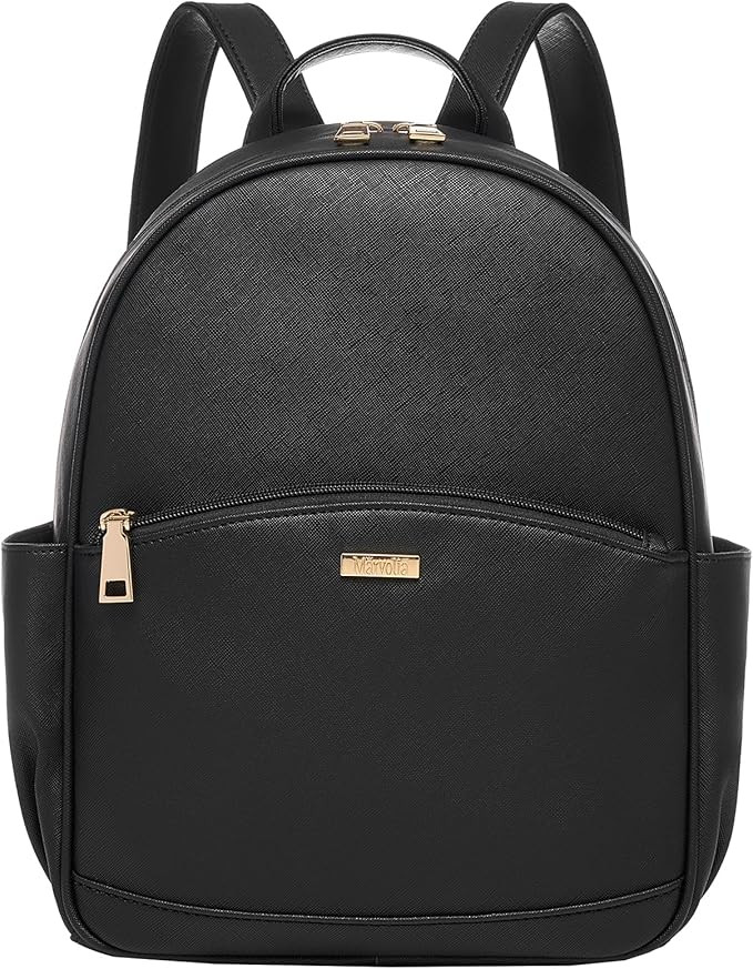 Marvolia Mini Backpack for Women - Leather Backpack Cute Backpacks with Multiple Pockets for Trav... | Amazon (US)