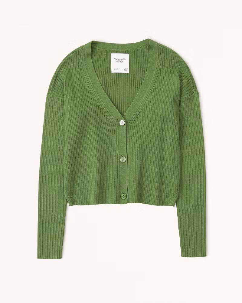 Wide Ribbed Cardigan | Abercrombie & Fitch (US)