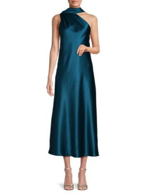 One Shoulder Scarf Satin Maxi Dress | Saks Fifth Avenue OFF 5TH