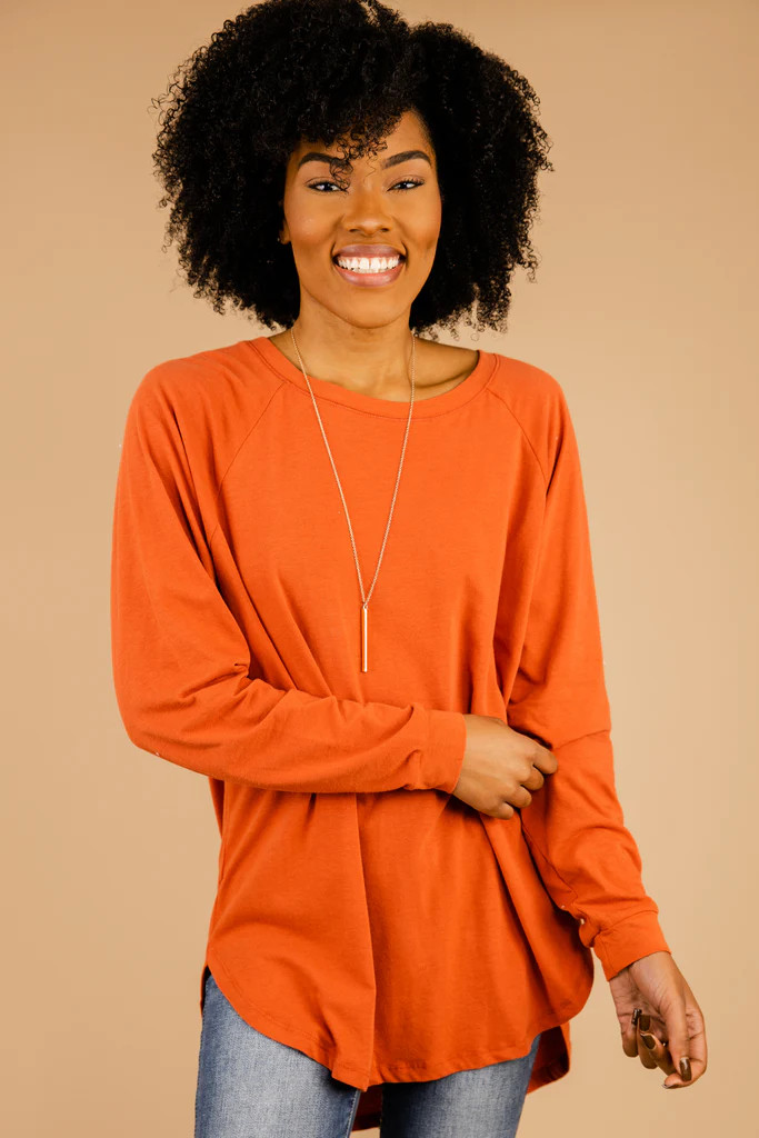 Easy Like Sunday Rust Orange Tunic | The Mint Julep Boutique