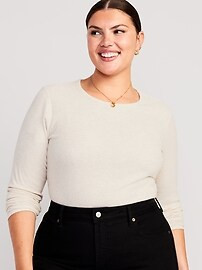 Plush Long-Sleeve Crew-Neck T-Shirt for Women | Old Navy (US)