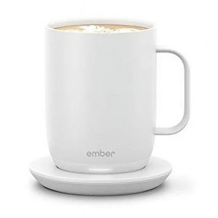 Ember Temperature Control Smart Mug 2, 14 oz, White, up to 1.5-hr Battery Life - App Controlled Heated Coffee/Tea Mug - Improved Design | Walmart (US)