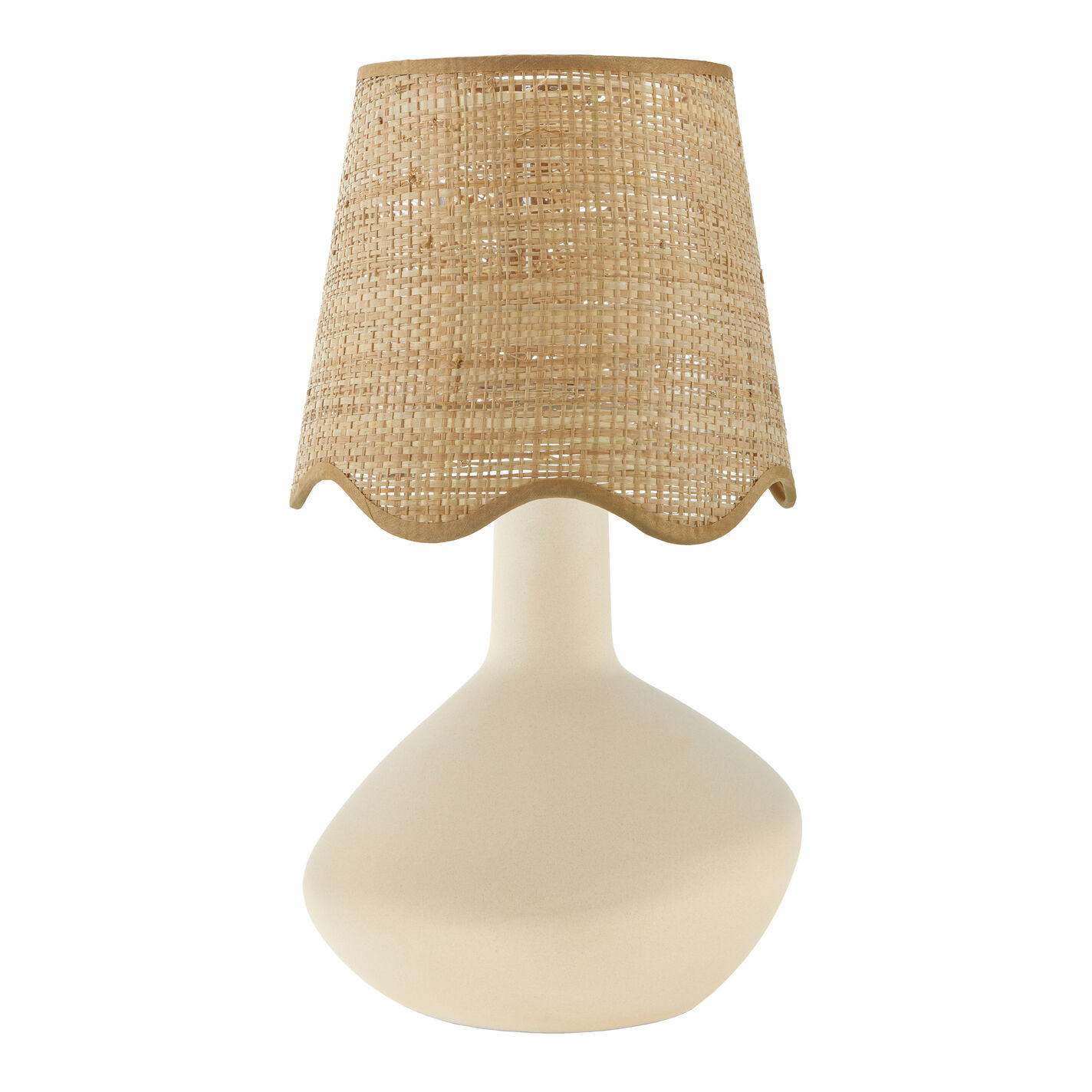 Capel Natural Rattan and Ceramic Table Lamp | World Market