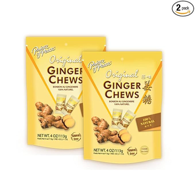 Prince of Peace Original Ginger Chews, 4 oz. – Candied Ginger – Natural Candy Pack – 2 Pack | Amazon (US)