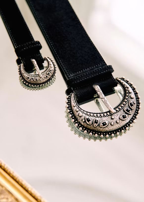Louve Belt - Black - Bovine leather - Sézane | Sezane Paris