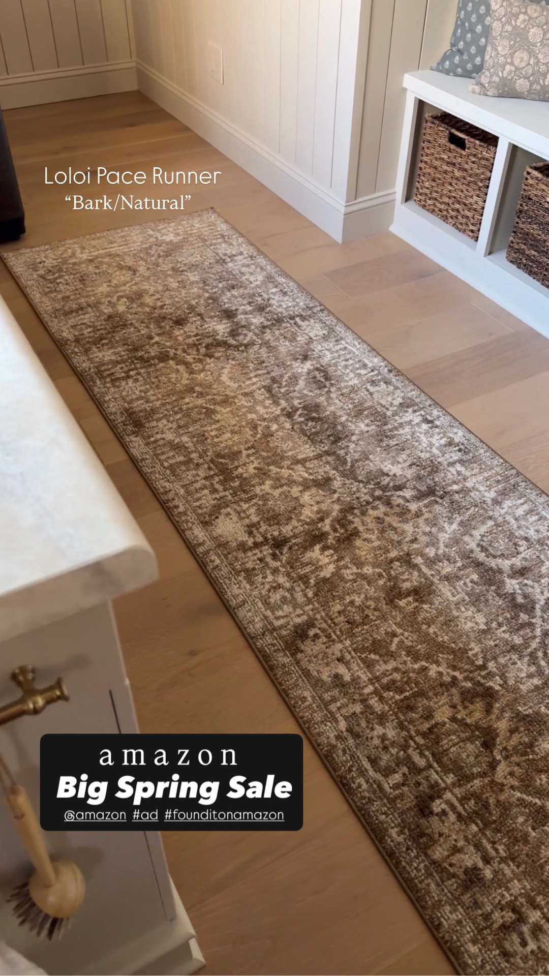 #ad #founditonamazon @amazon
Loloi x Magnolia Pace Runner Bark Natural | kitchen runner | hallway runner | laundry room 