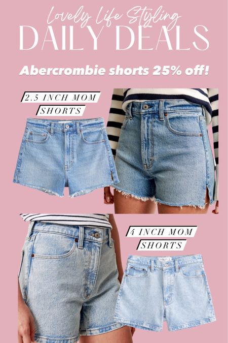 Popular high rise mom shorts from Abercrombie are 25% off!
I size up in these 


#LTKFindsUnder50 #LTKSaleAlert #LTKSeasonal