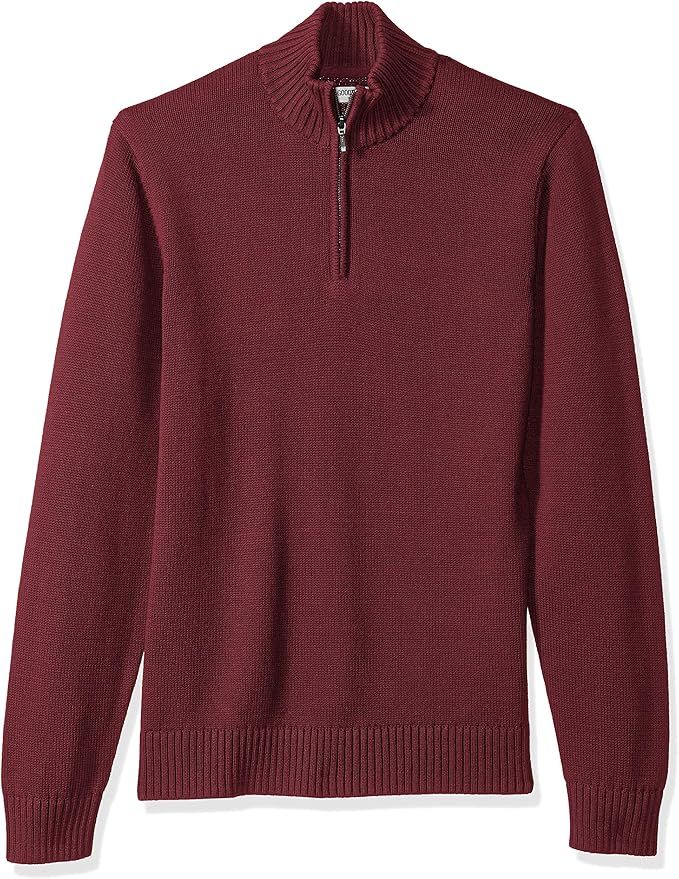 Goodthreads Men's Soft Cotton Quarter Zip Sweater | Amazon (US)