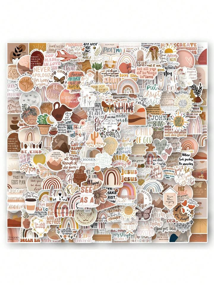 200pcs Bible Stickers, Inspirational Boho Christian Stickers, Bible Verse Stickers, Bible Journal... | SHEIN