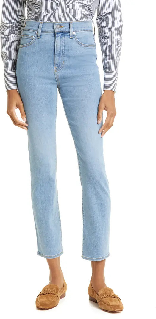 Veronica Beard Ryleigh High Waist Slim Straight Leg Jeans | Nordstrom | Nordstrom