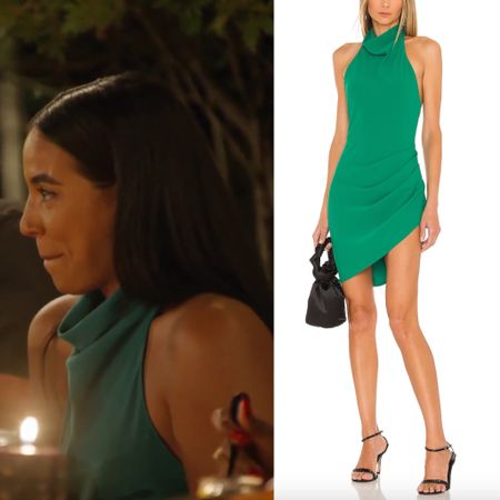 Danielle Olivera’s Green Halterneck Dress
