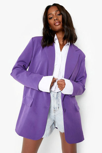 Oversized Tailored Single Breasted Blazer | Boohoo.com (US & CA)