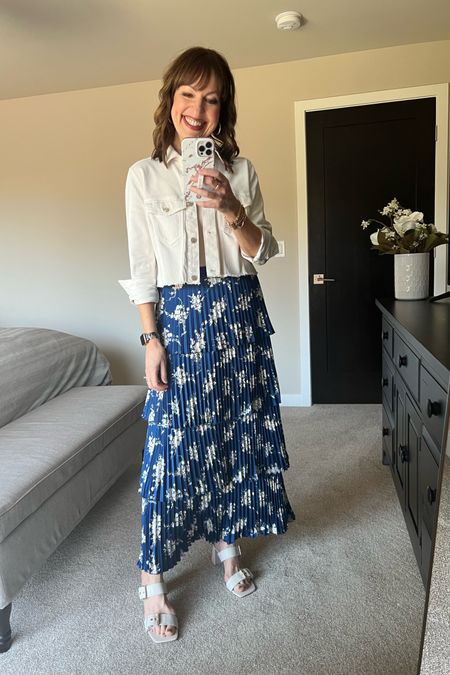 What I wore to a bridal shower and on Easter! Love this pleated floral skirt! Nice to have a longer skirt for our recent chilly spring days! 

Abercrombie, pleated floral skirt, Splendid, spring event outfit, bridal shower outfit, graduation outfit, 

#LTKover40 #LTKstyletip #LTKSeasonal