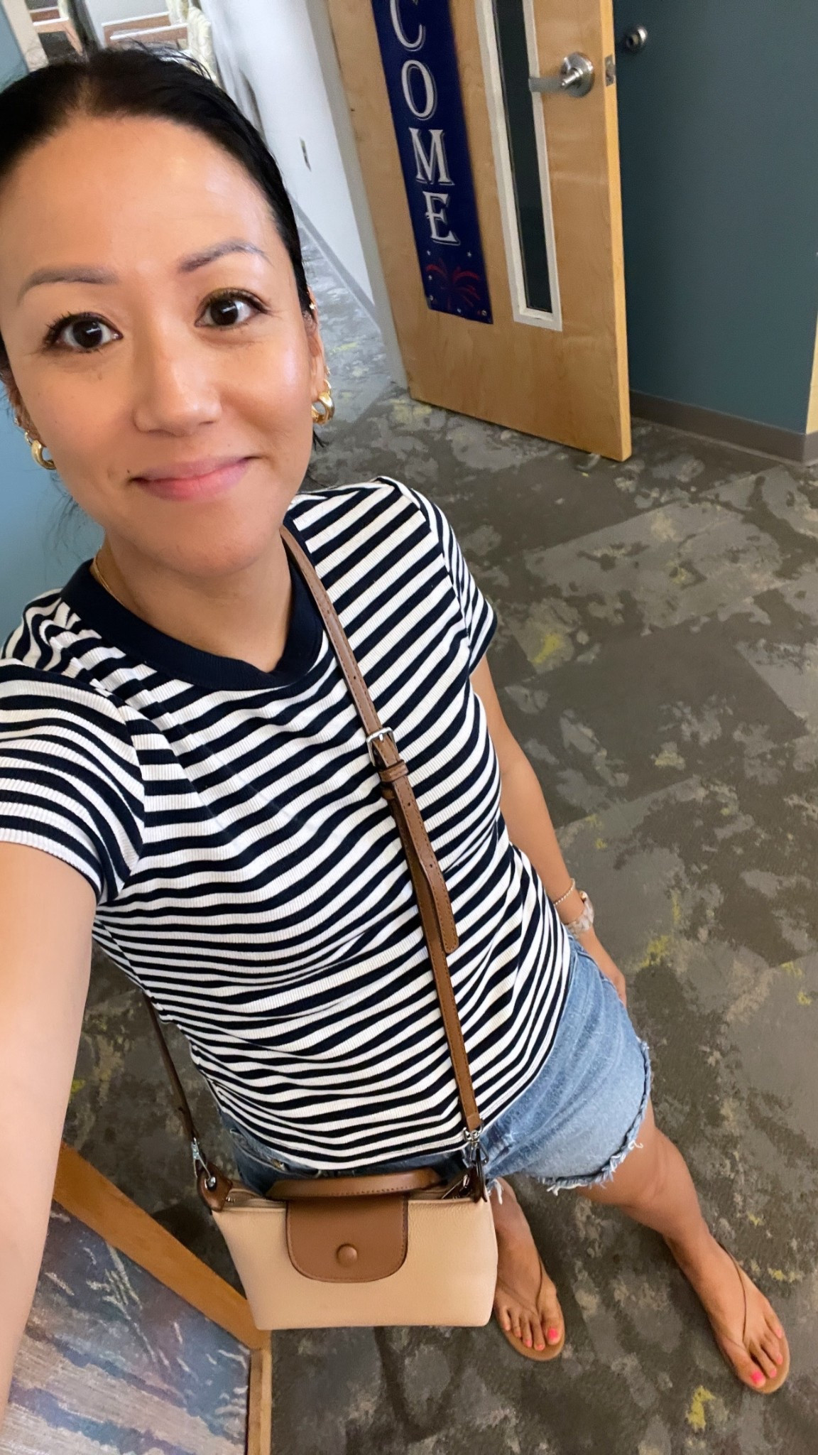 Sized up to medium in tee
Sandals are true to size


#LTKSaleAlert #LTKShoeCrush #LTKOver40