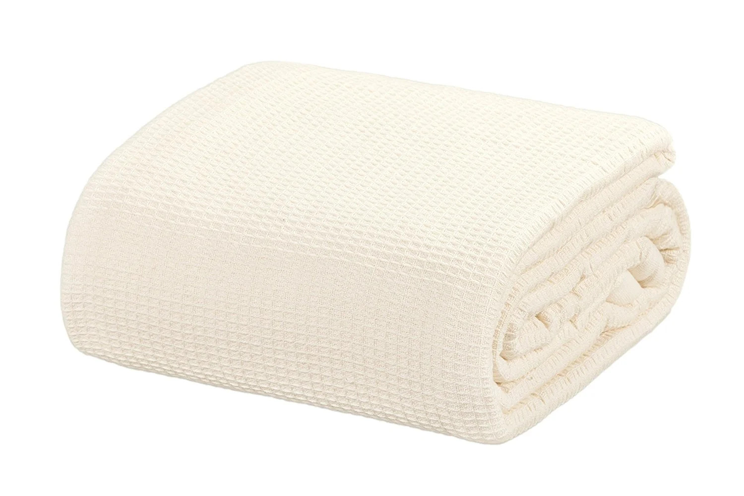 Crover All Season Thermal Waffle Cotton Twin Blanket Ivory | Walmart (US)