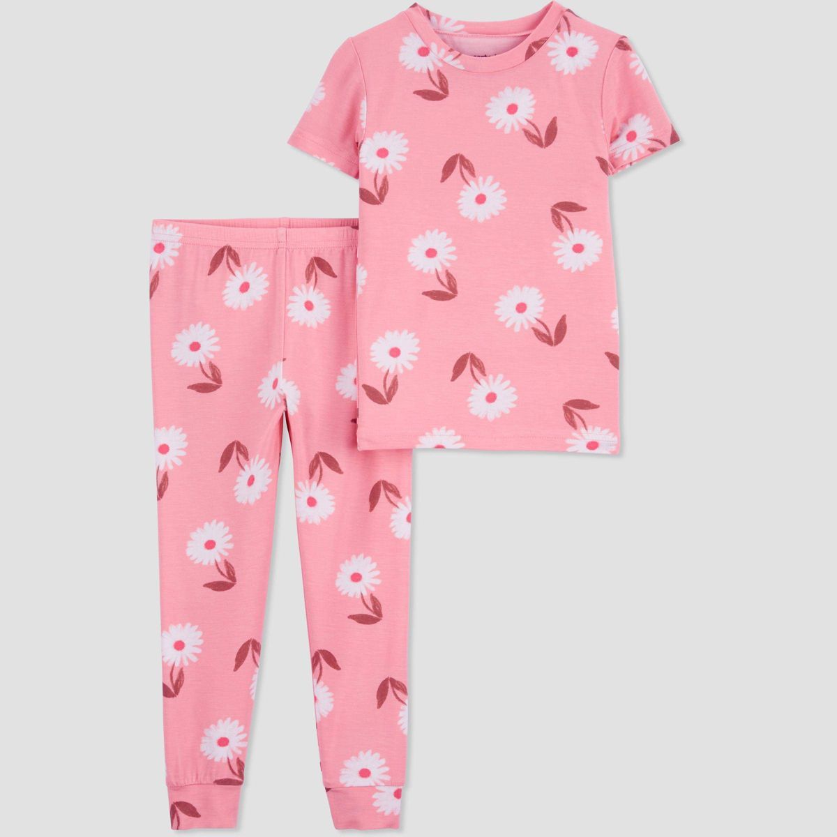 Carter's Just One You® Comfy Soft Toddler Girls' 2pc Daisies Pajama Set - Pink | Target