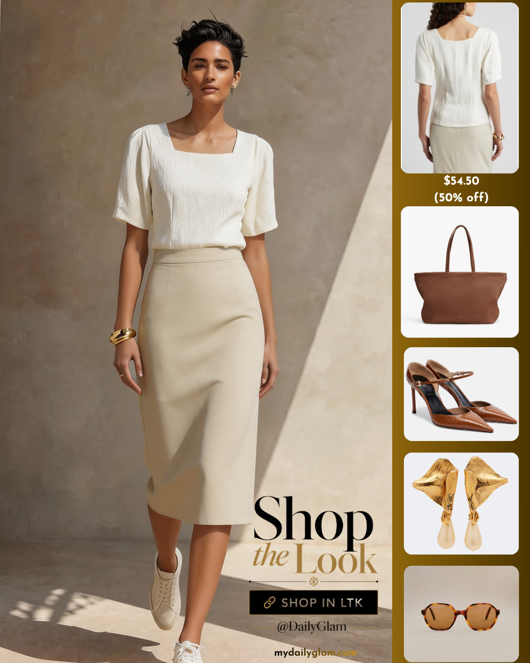 Textured Square Neck Top + Midi Pencil Skirt Timeless Neutral Outfit

#MidiSkirtStyle #NeutralOutfits #SpringWorkwear #ClassicChic #PencilSkirt 

 #LTKootd #LTKOver40 #LTKWorkwear