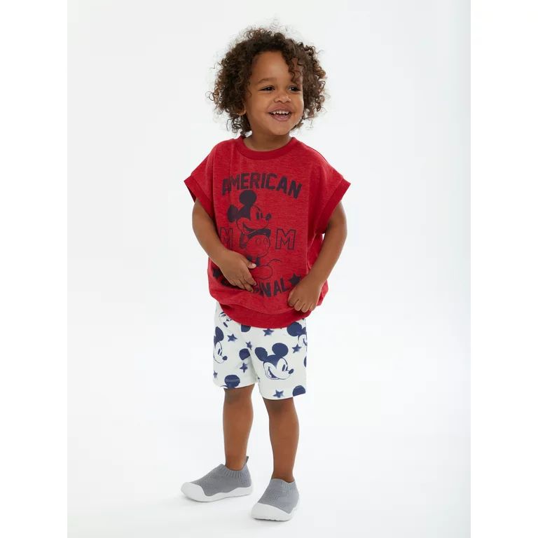 Mickey Mouse Toddler Boy Americana T-Shirt and Shorts Set, Sizes 12M-5T | Walmart (US)