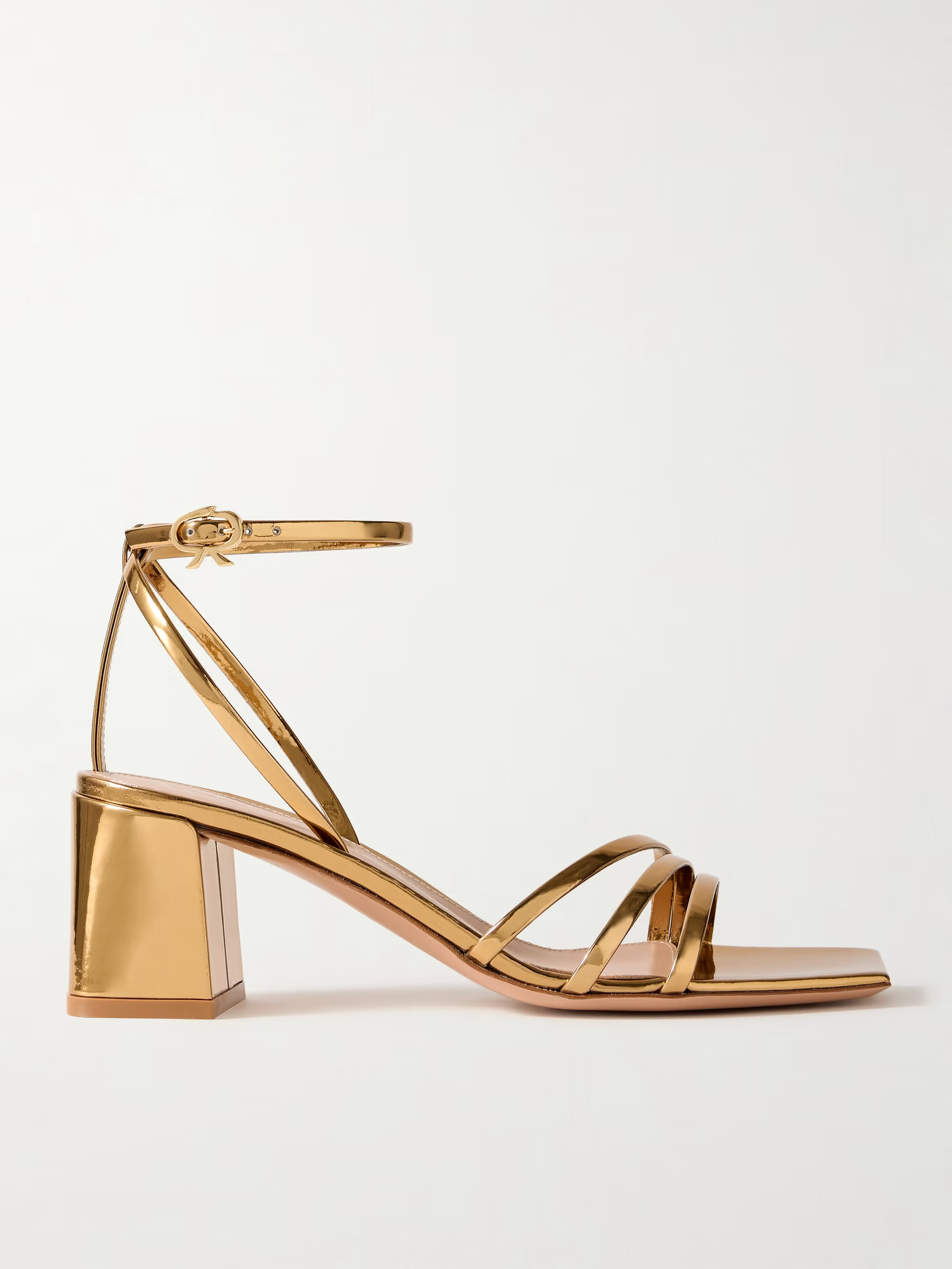 Metal 55 metallic patent-leather sandals | NET-A-PORTER (UK & EU)