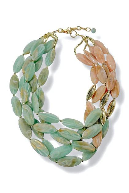 Never Miss Ivory and Mint Beaded Layer Necklace | The Willow Tree