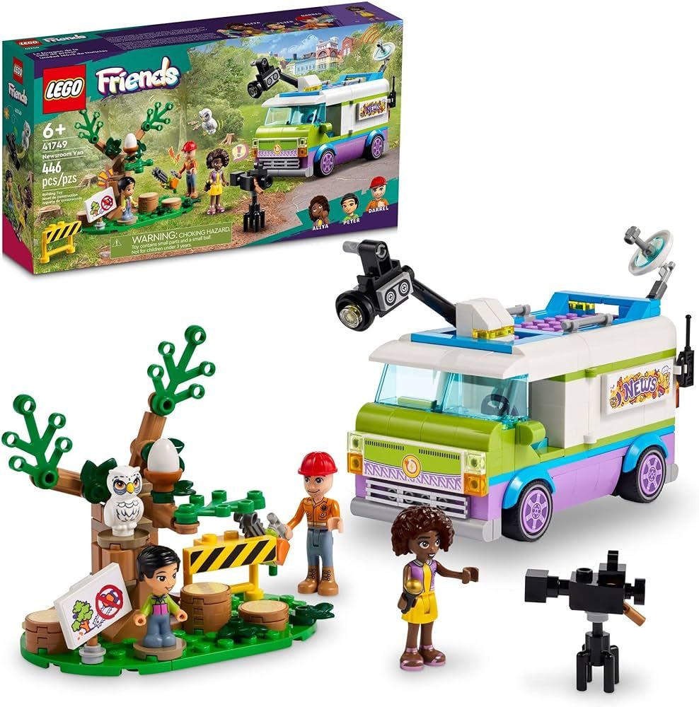 LEGO Friends Newsroom Van 41749 Building Toy Set, Creative Fun for Ages 6+, Includes Accessories ... | Amazon (US)