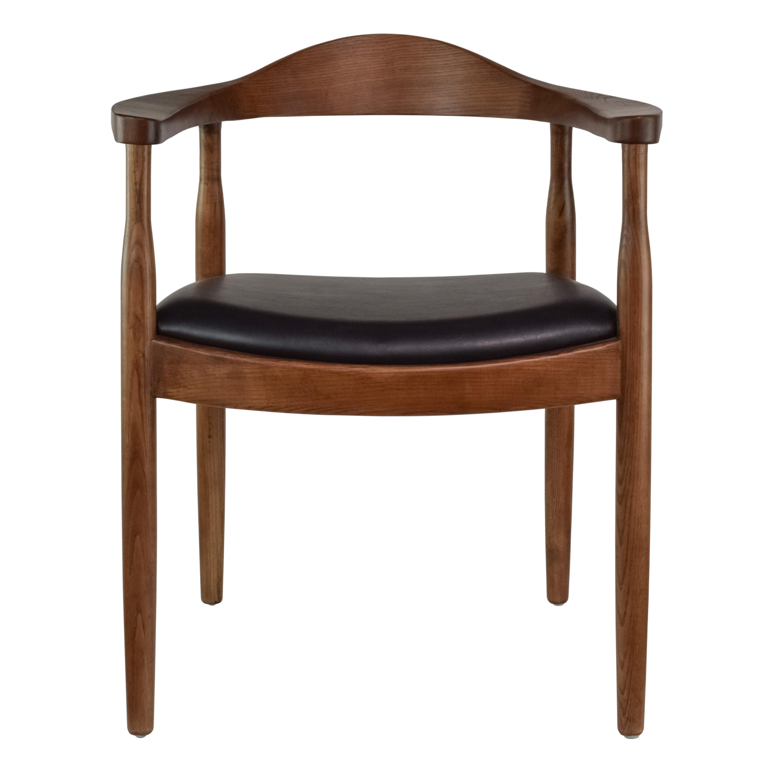 2xhome Wooden Farmhouse Dining Chair | PU Leather Cushion Seat | Modern Accent Kennedy Armchair f... | Amazon (US)