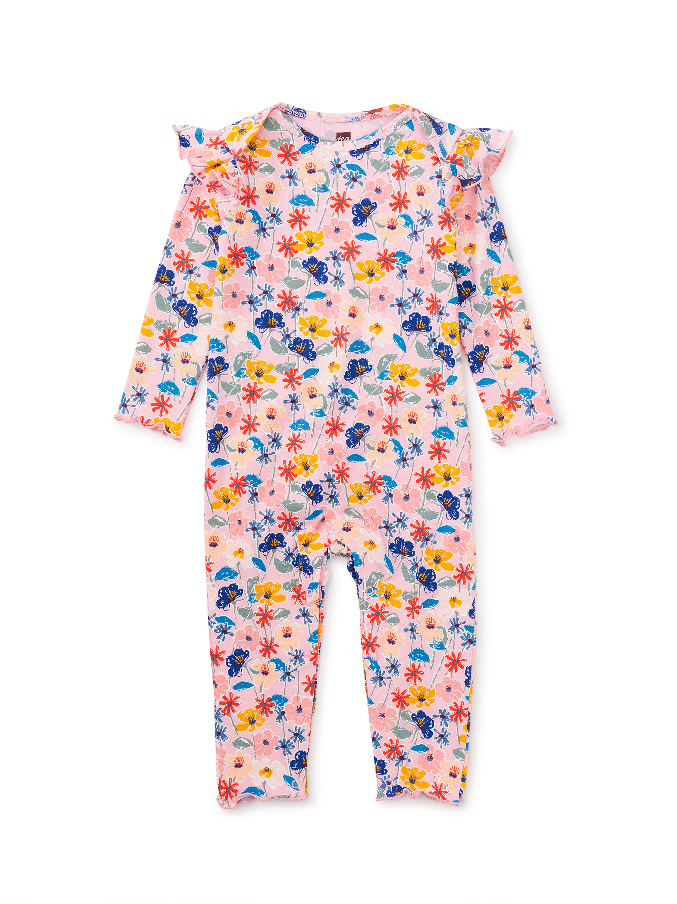 Ruffle Shoulder Baby Romper | Tea Collection