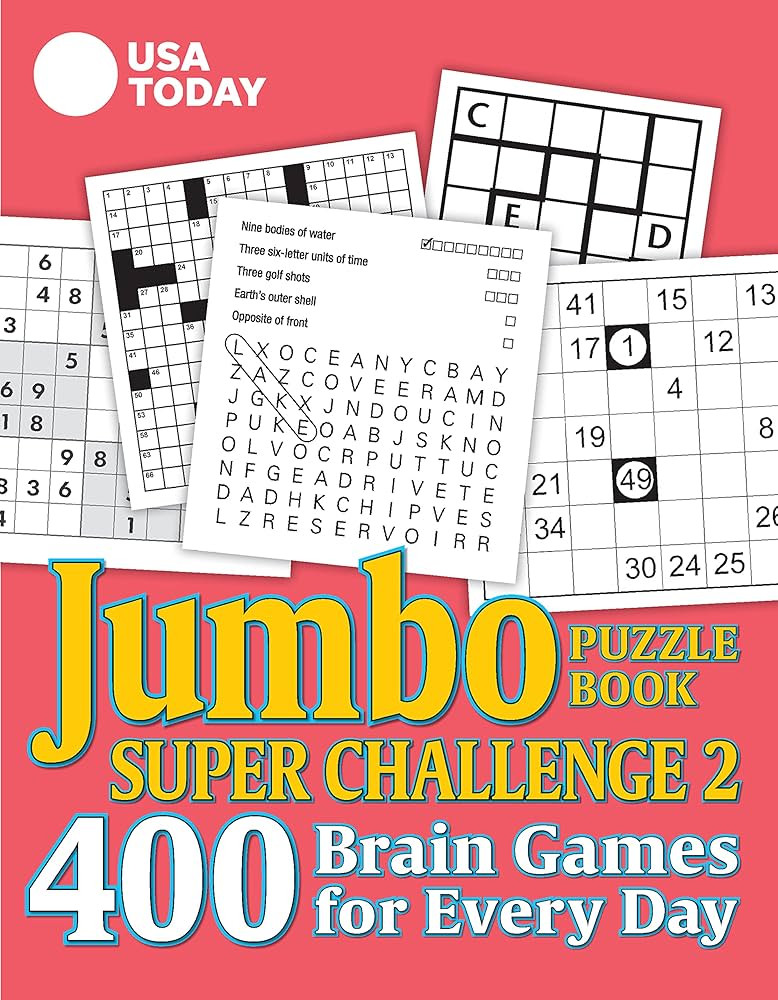 USA TODAY Jumbo Puzzle Book Super Challenge 2: 400 Brain Games for Every Day (USA Today Puzzles) ... | Amazon (US)