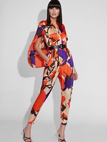Caped V-Neck Jumpsuit - Gabrielle Union Collection | New York & Company