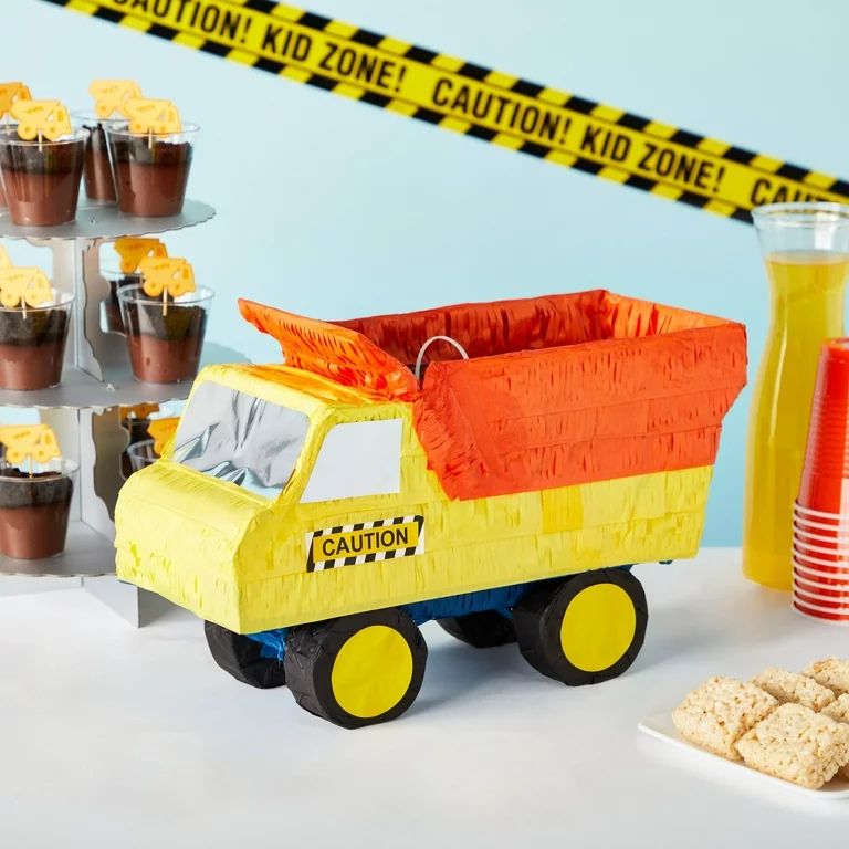 Dump Truck Pinata - Kids Construction Birthday Party Supplies, Construction Party Decorations (Sm... | Walmart (US)