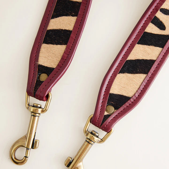 Jackie Shoulder Strap - Zebra with Crimson | Parker Thatch