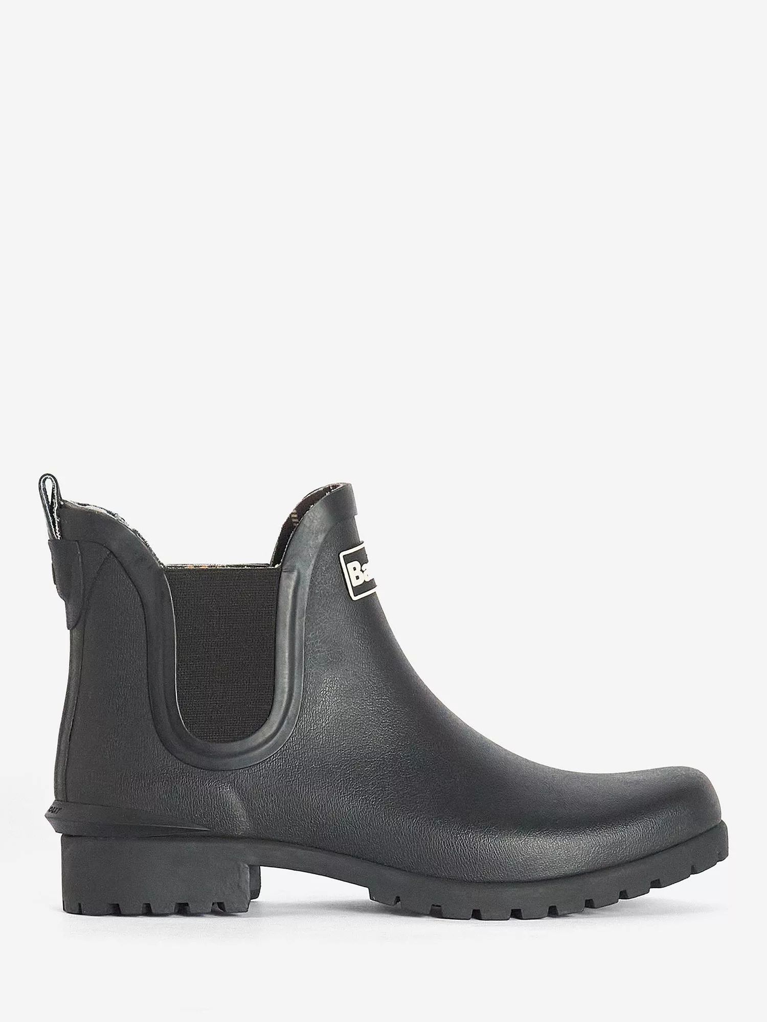 Barbour Wilton Chelsea Wellington Boots, Black | John Lewis (UK)