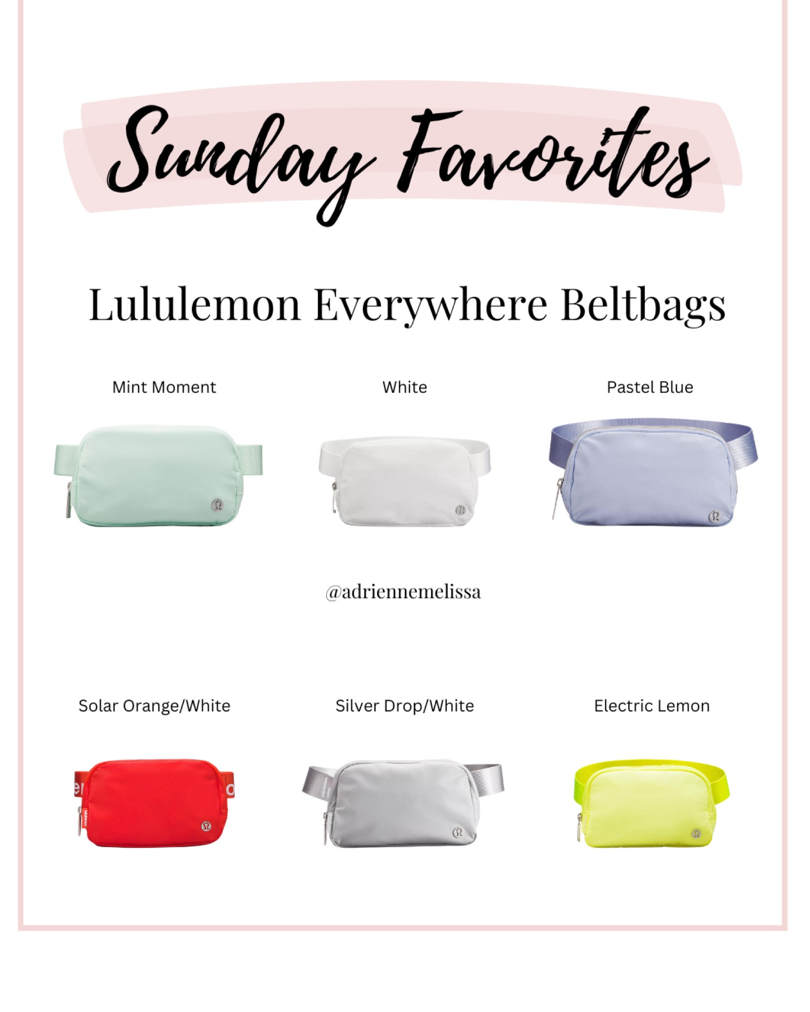I was intrigued by these bags due to safety concerns and the ability to keep my hands free. I also love the ability to switch it up and add some fun color to my outfits!
#lululemon #lululemonebb #lululemoneverywherebeltbag

#LTKfit #LTKFind #LTKitbag
