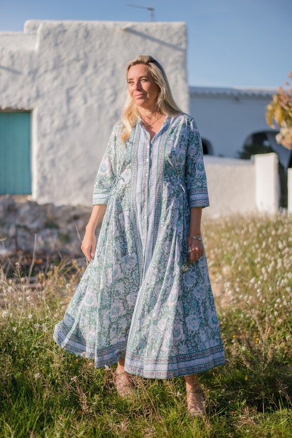 Boho beautiful kaftan dress  plus size green maxi dress  | Etsy | Etsy (CAD)